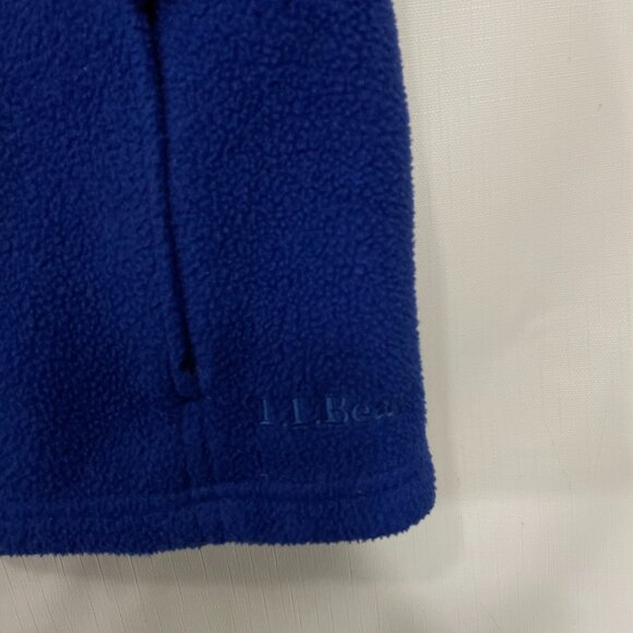 LL Bean Vest Mens Small Fleece Full Zip Blue Pockets Outdoor Hiking Polartec - Picture 3 of 7
